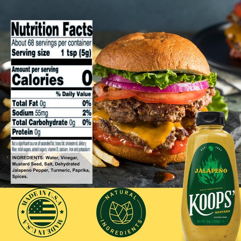Koops' Sweet & Heat Mustard Variety Pack - 4 Flavors - Image 2